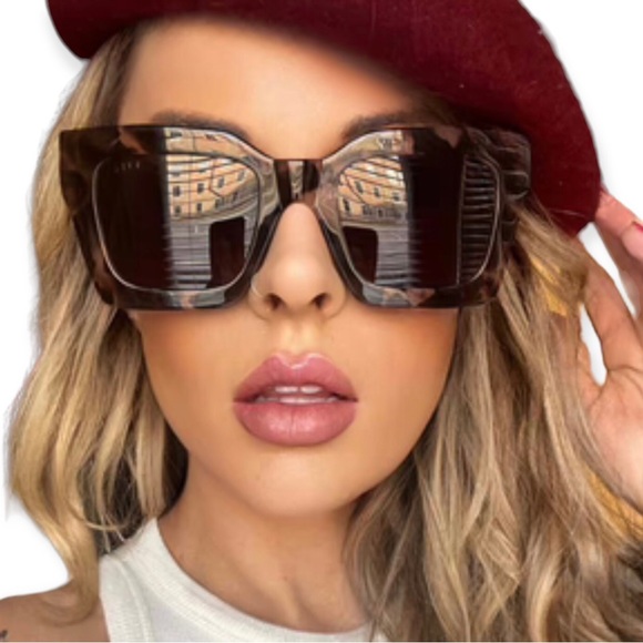 DIFF Dani Sunglasses Andes Tortoise Frame Brown Gradient Lenses - Picture 1 of 8